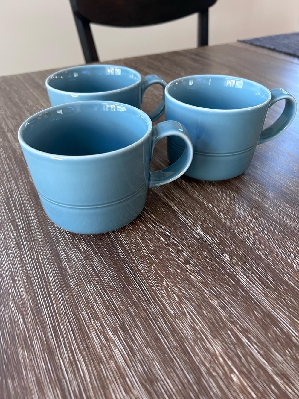 CRATE & BARREL Set of 3 Blue Hue Mugs - Aaron Probyn